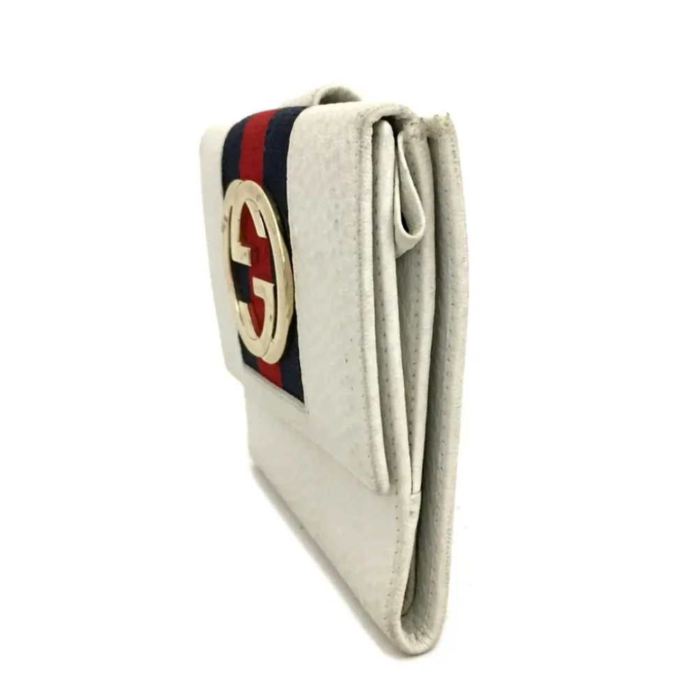 GUCCI Webbing Interlocking G Leather Bifold Wallet